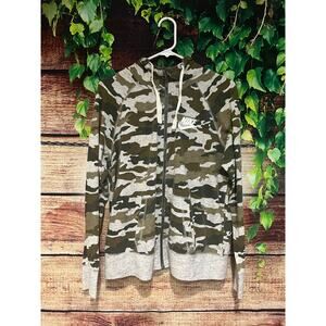 Nike Youth Full Zip Camo Hoodie Light Jacket Unisex Boy Girl Size Large EUC
